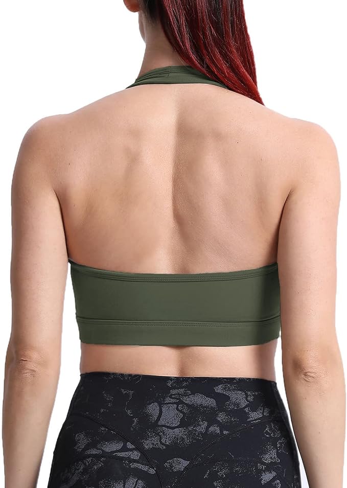 Aoxjox Backless Halter Sports Bra from Amazon